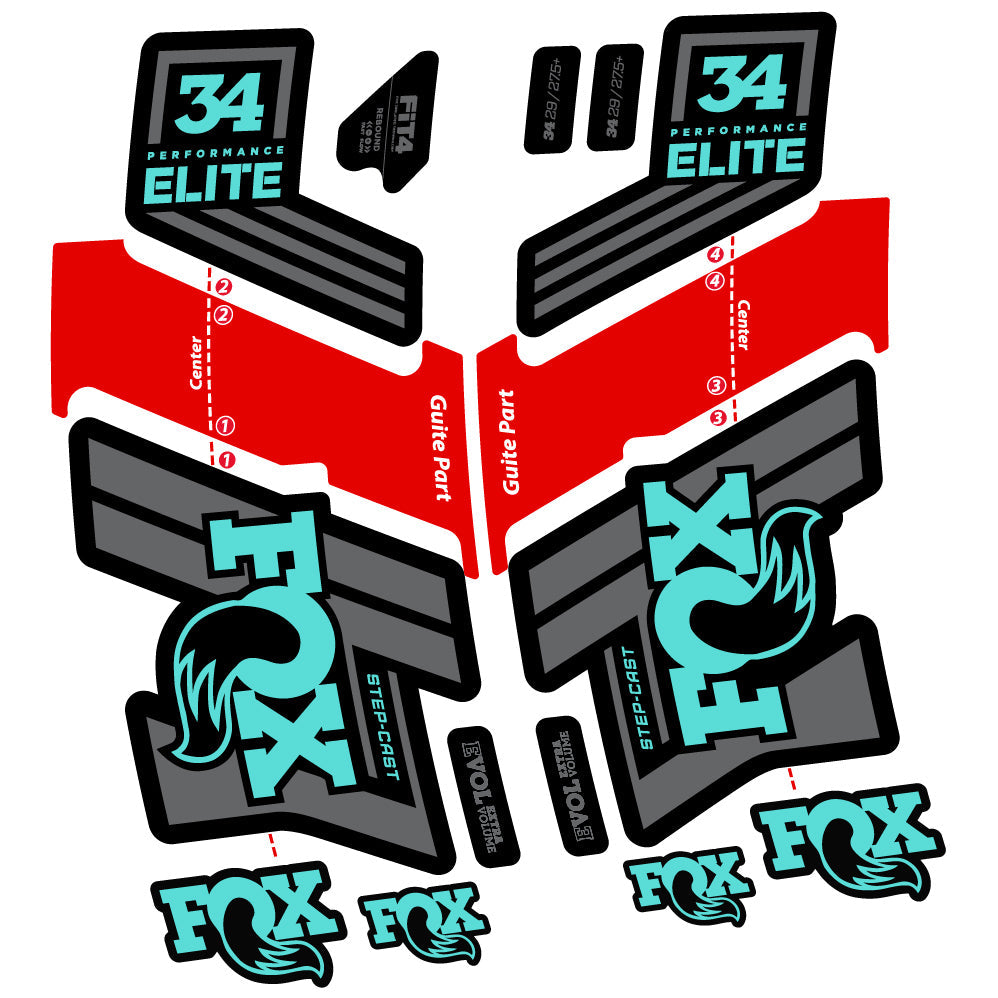 Stickers Fox 34 Performance Elite 201920 compatibles Autocollants fourche VTT 20"