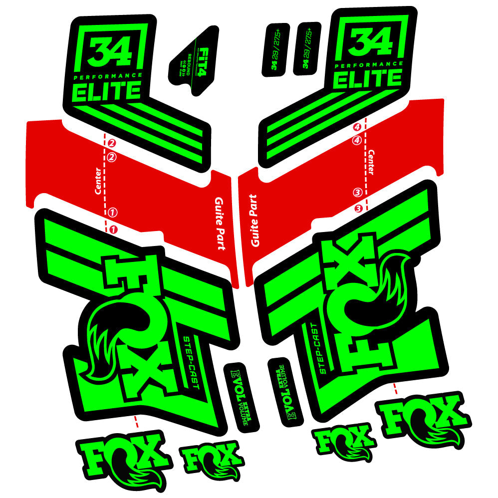 Stickers Fox 34 Performance Elite 201920 compatibles Autocollants fourche VTT 20"
