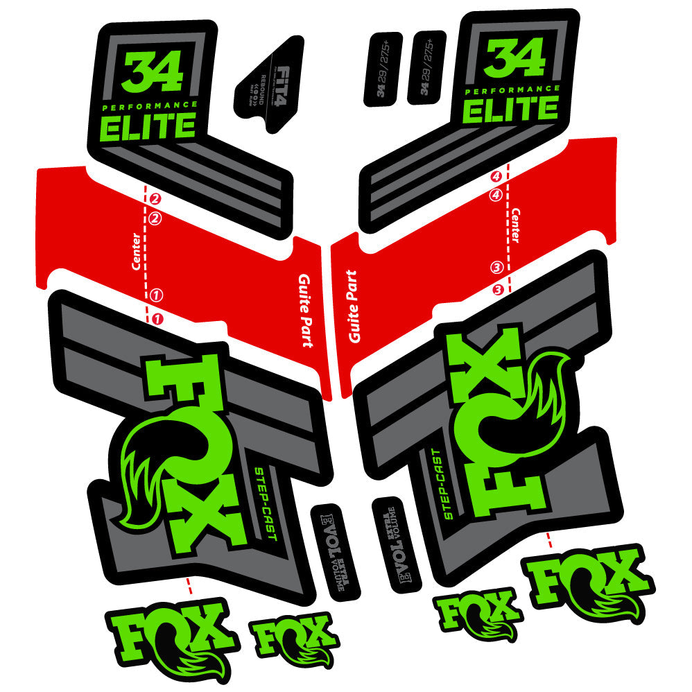Stickers Fox 34 Performance Elite 201920 compatibles Autocollants fourche VTT 20"