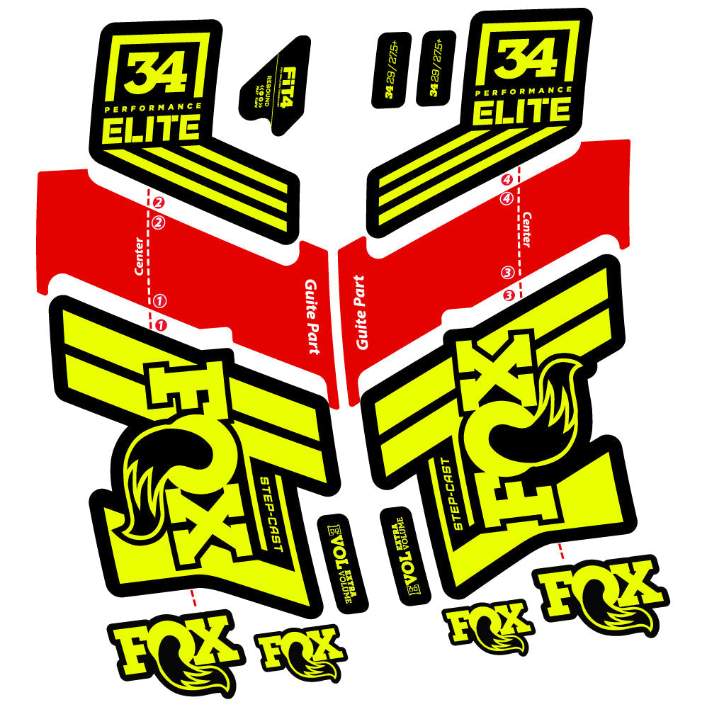 Stickers Fox 34 Performance Elite 201920 compatibles Autocollants fourche VTT 20"