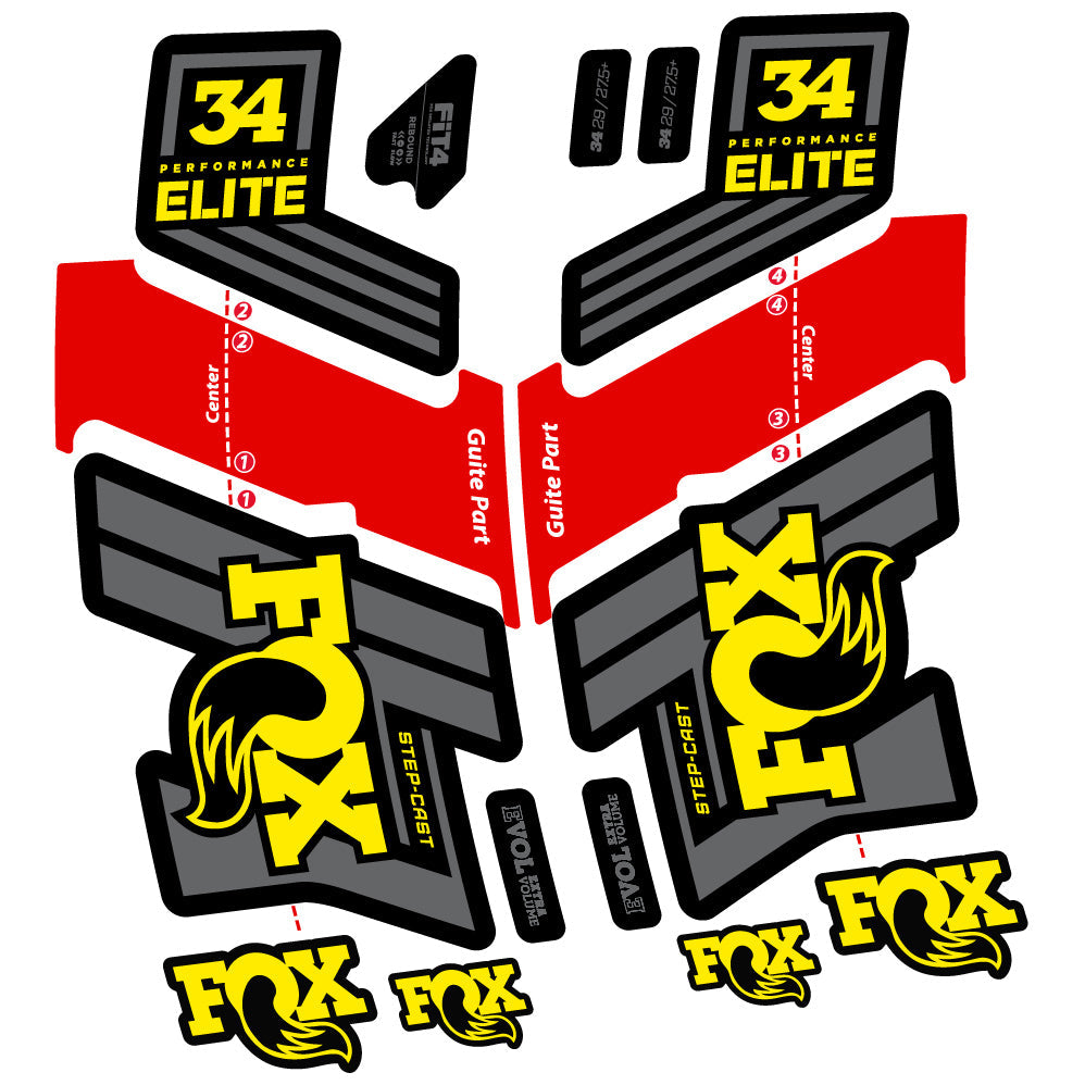 Stickers Fox 34 Performance Elite 201920 compatibles Autocollants fourche VTT 20"