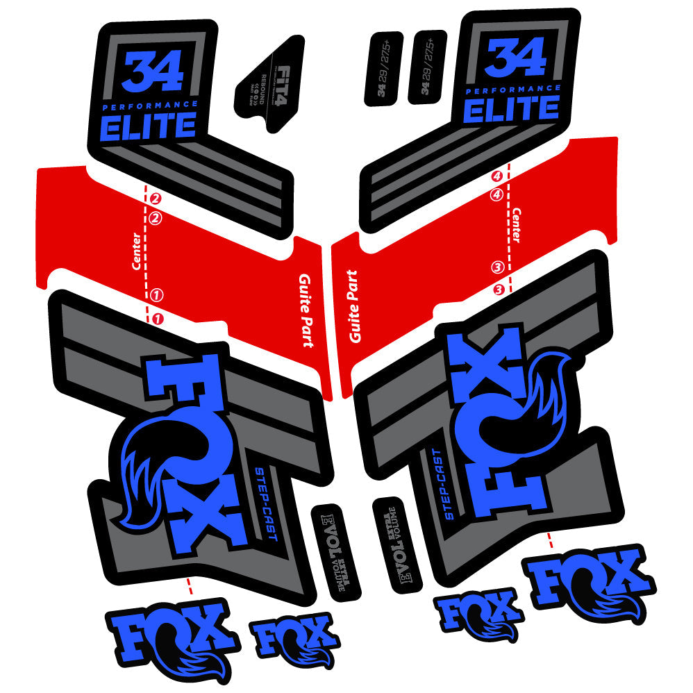 Stickers Fox 34 Performance Elite 201920 compatibles Autocollants fourche VTT 20"