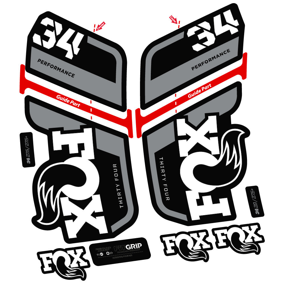 Stickers Fox 34 Performance 2022, Stycker Vinyl compatibles Autocollants fourche VTT