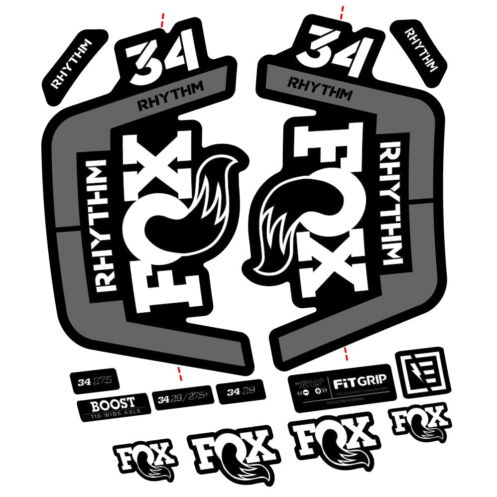Stickers Fox 34 Rhythm 2019 compatibles Autocollants fourche VTT