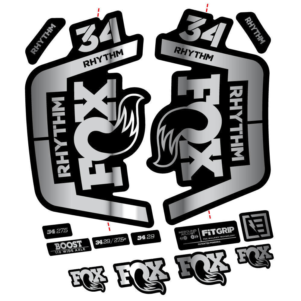 Stickers Fox 34 Rhythm 2019 compatibles Autocollants fourche VTT