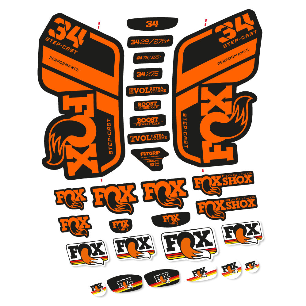 Stickers Fox 34 Performance SC 2021 compatibles - Autocollants fourche VTT
