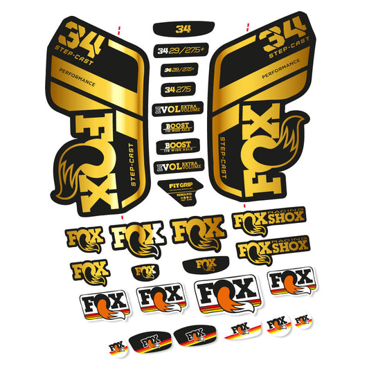 Stickers Fox 34 Performance SC 2021 compatibles - Autocollants fourche VTT