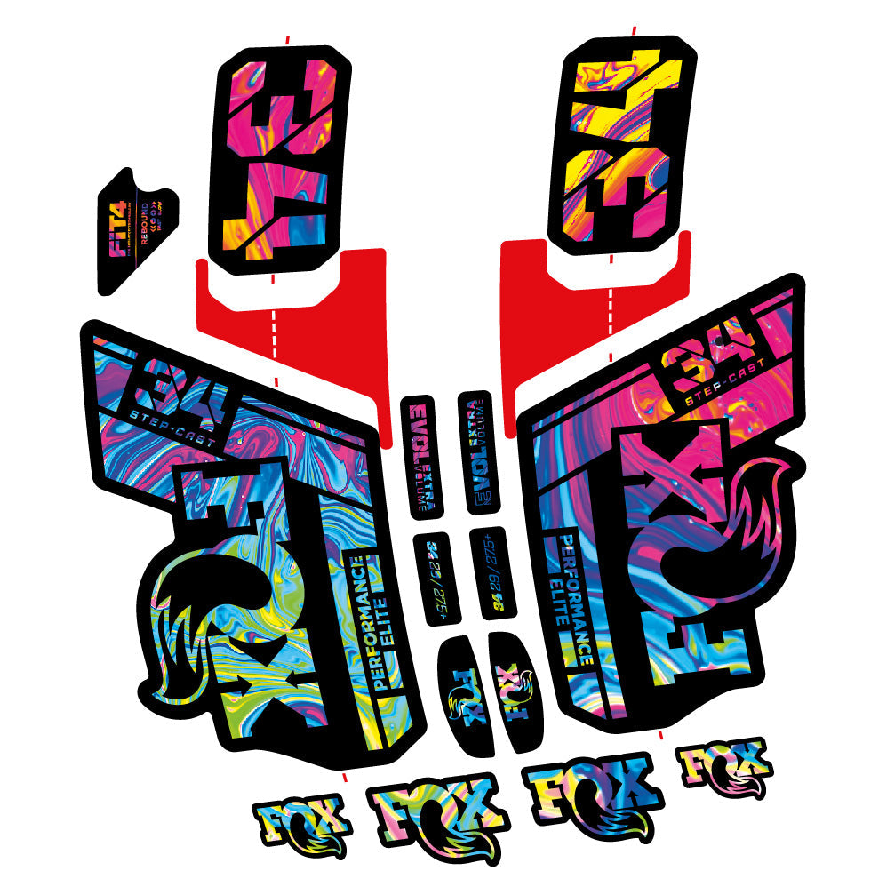 Stickers Fox 34 SC Elite 2021 compatibles Autocollants fourche VTT 29"