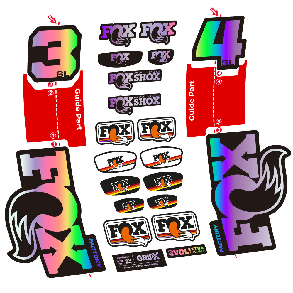 Stickers Fox 34 SL Factory compatibles Autocollants fourche VTT 29"