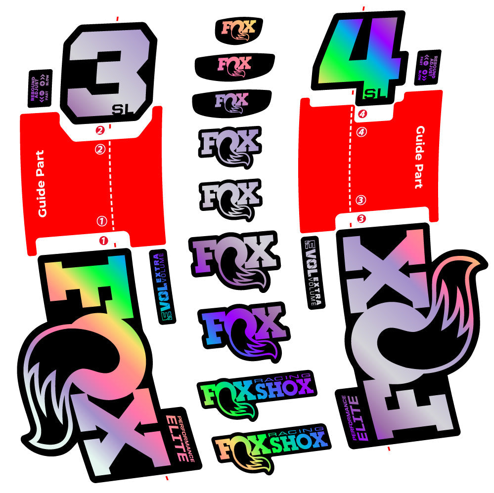 Stickers FOX 34 SL Performance Elite compatibles Autocollants fourche VTT 29"