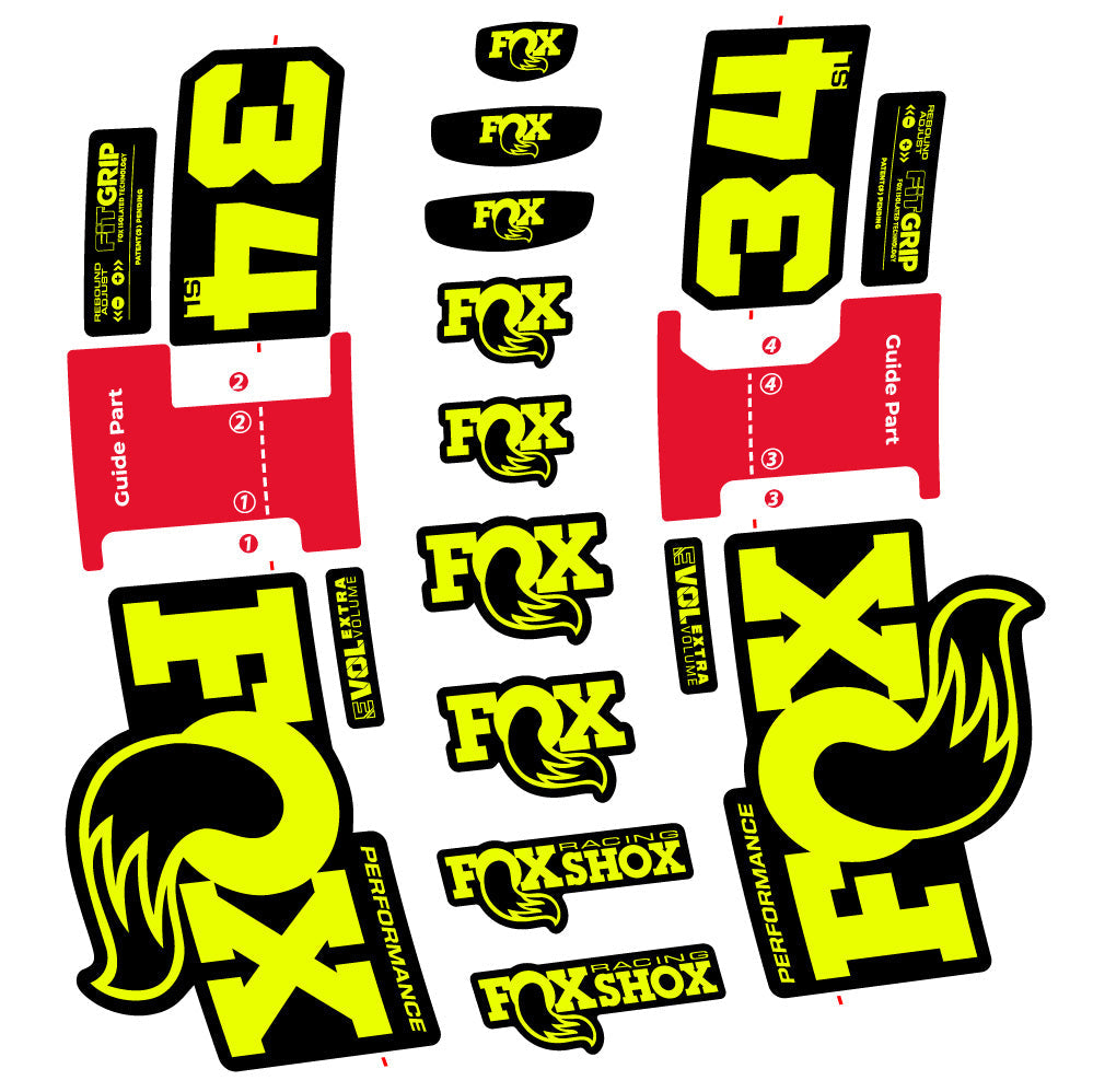 Stickers Fox 34 SL Performance compatibles Autocollants fourche VTT 29"