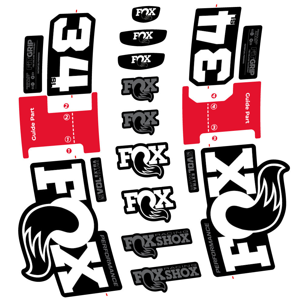 Stickers Fox 34 SL Performance compatibles - Autocollants fourche VTT