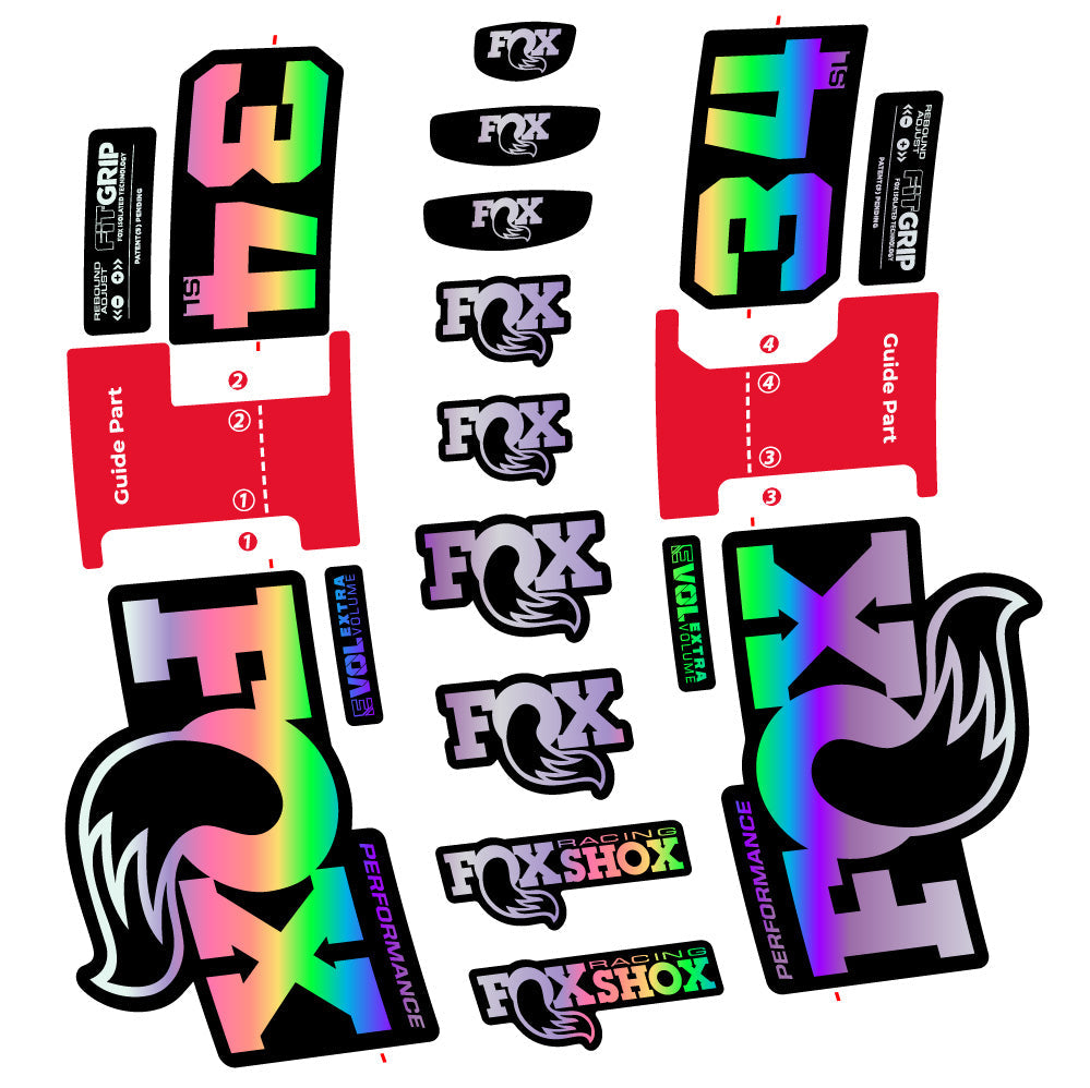 Stickers Fox 34 SL Performance compatibles Autocollants fourche VTT 29"