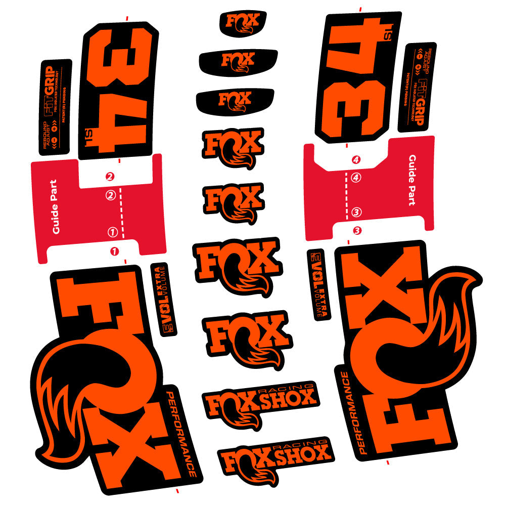 Stickers Fox 34 SL Performance compatibles Autocollants fourche VTT 29"