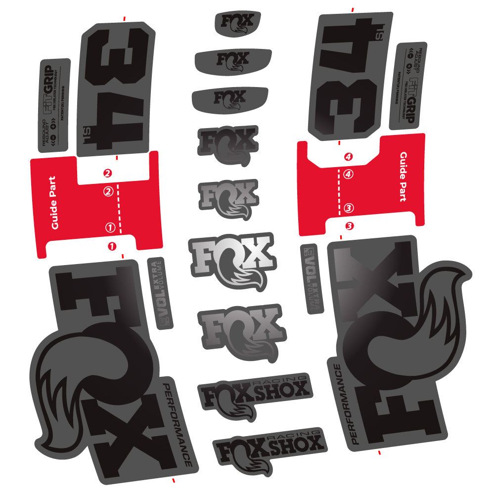Stickers Fox 34 SL Performance compatibles - Autocollants fourche VTT