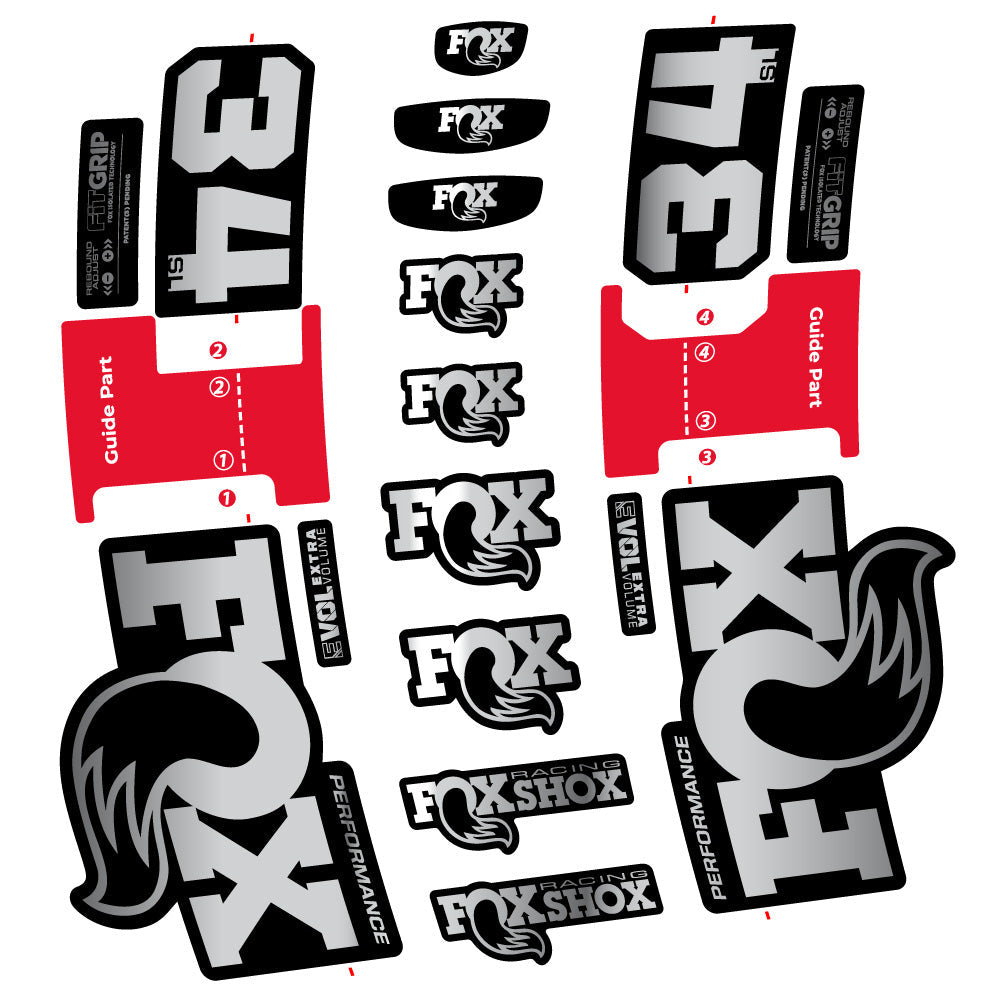 Stickers Fox 34 SL Performance compatibles - Autocollants fourche VTT