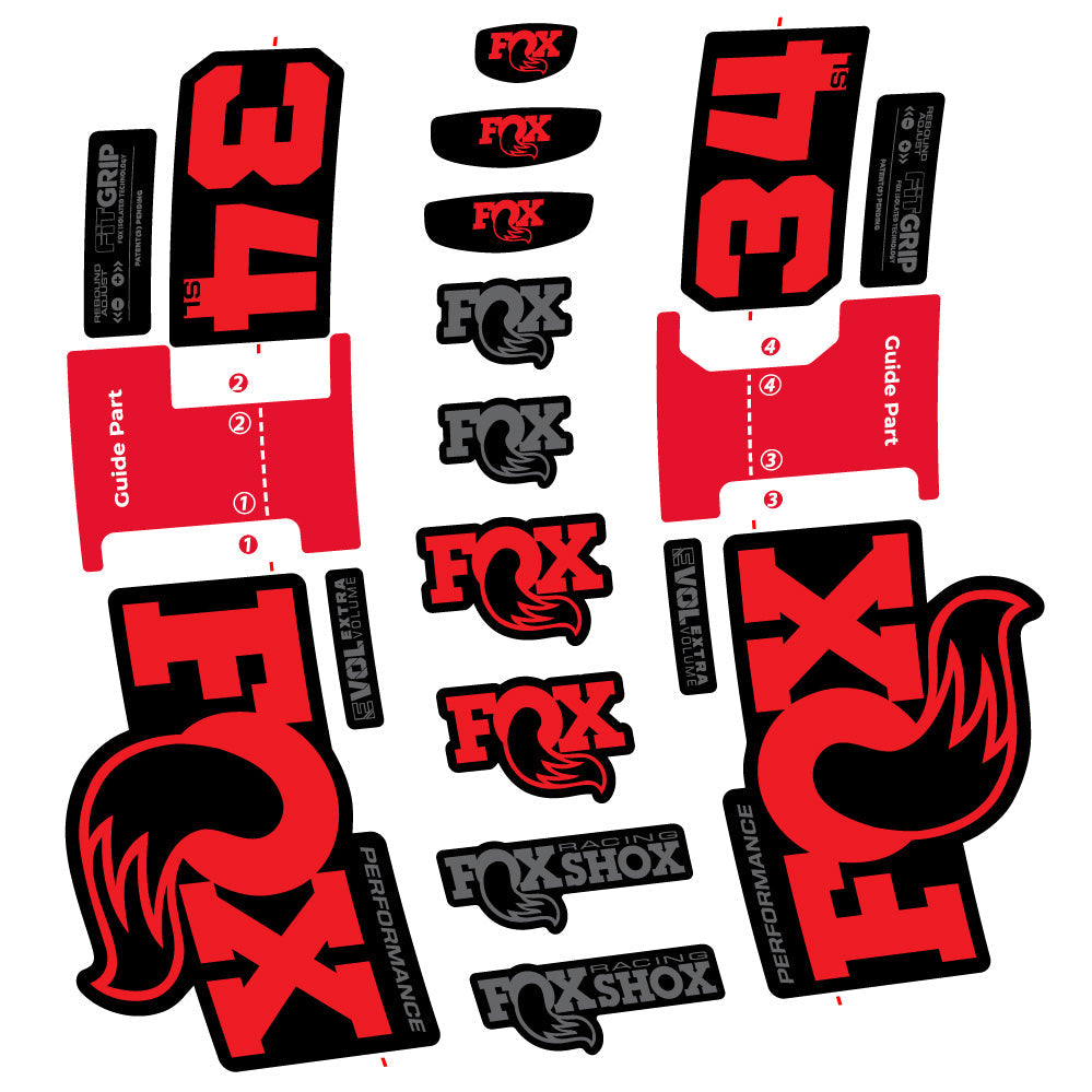 Stickers Fox 34 SL Performance compatibles Autocollants fourche VTT 29"