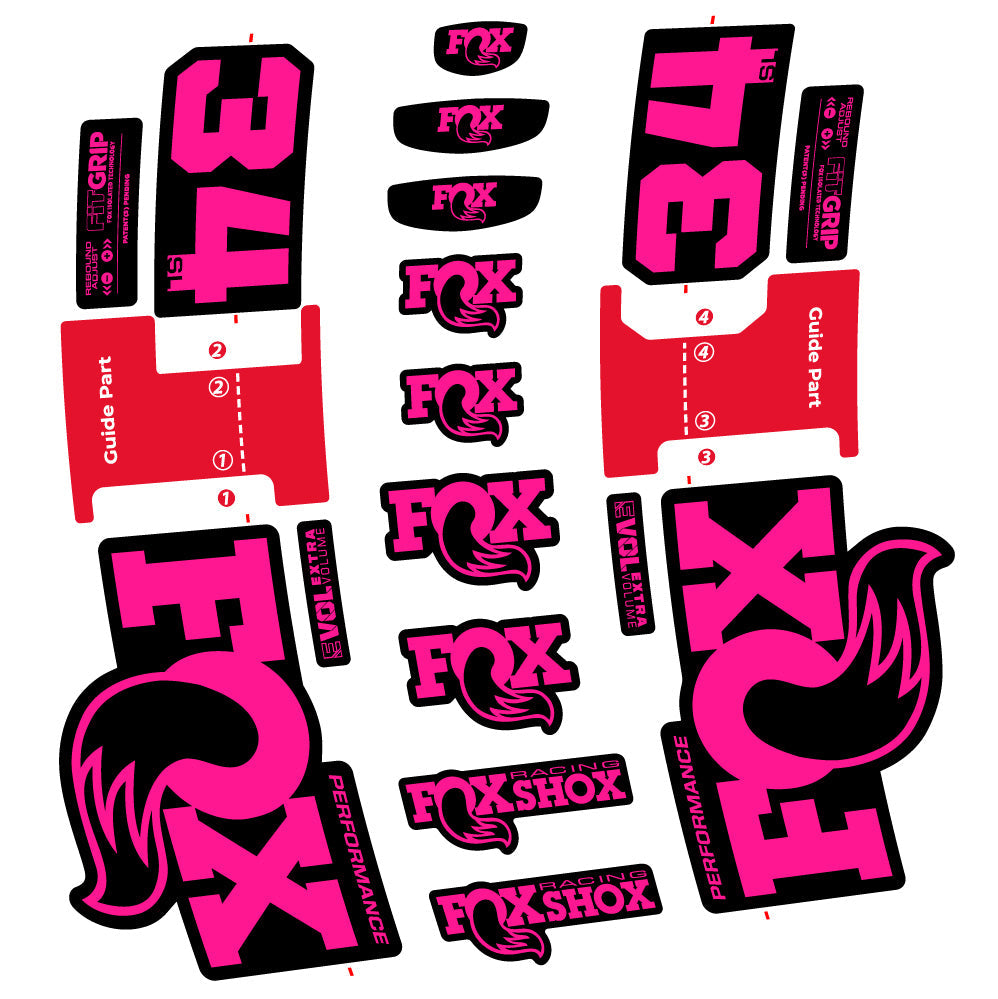 Stickers Fox 34 SL Performance compatibles Autocollants fourche VTT 29"
