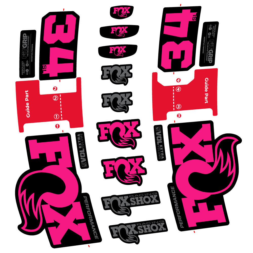 Stickers Fox 34 SL Performance compatibles Autocollants fourche VTT 29"