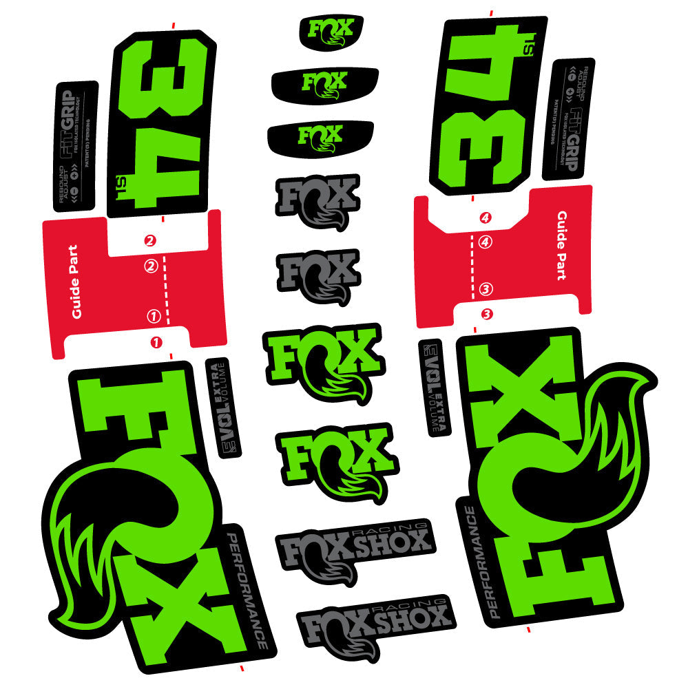 Stickers Fox 34 SL Performance compatibles Autocollants fourche VTT 29"