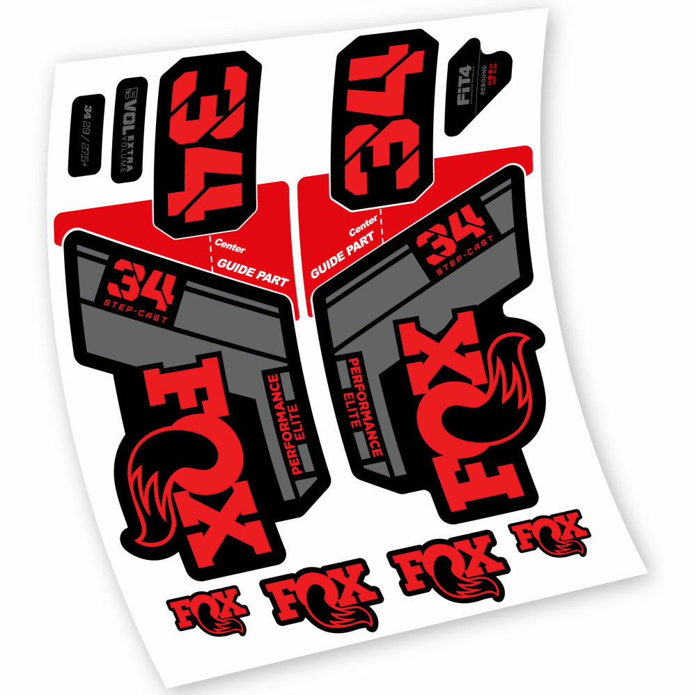 Stickers Fox 34 Step Cast Elite 2021 compatibles Autocollants fourche VTT 29"