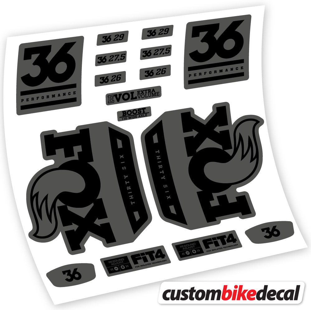 Stickers Vinyl with Fox 36 Performance 2018 2020 Durable Custom Stickers Autocollants fourche VTT