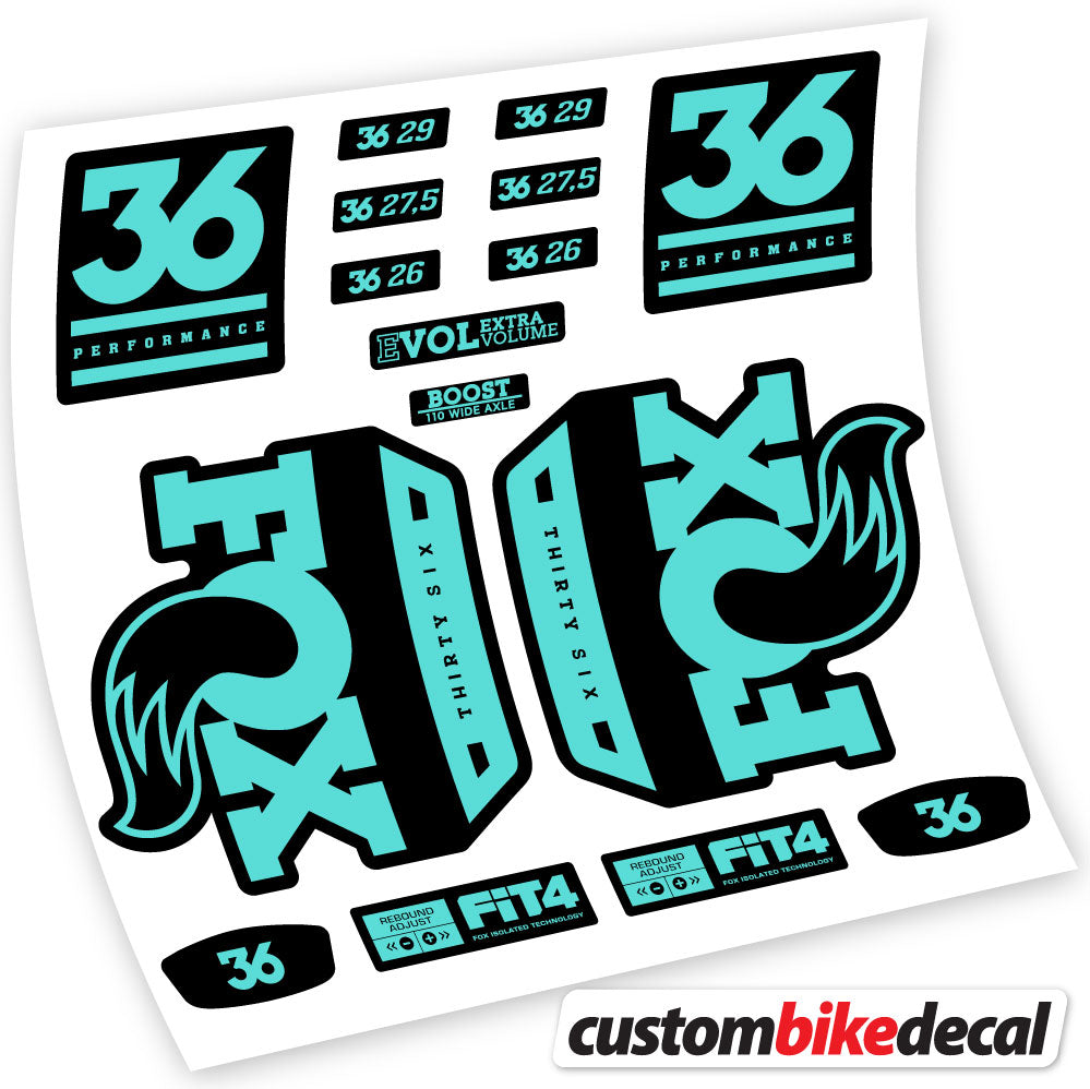 Stickers Vinyl with Fox 36 Performance 2018 2020 Durable Custom Stickers Autocollants fourche VTT