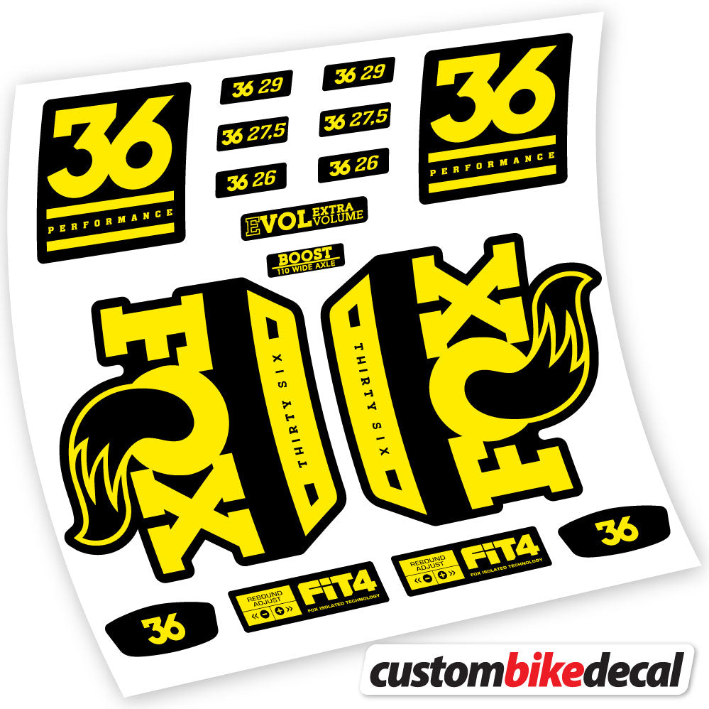 Stickers Vinyl with Fox 36 Performance 2018 2020 Durable Custom Stickers Autocollants fourche VTT
