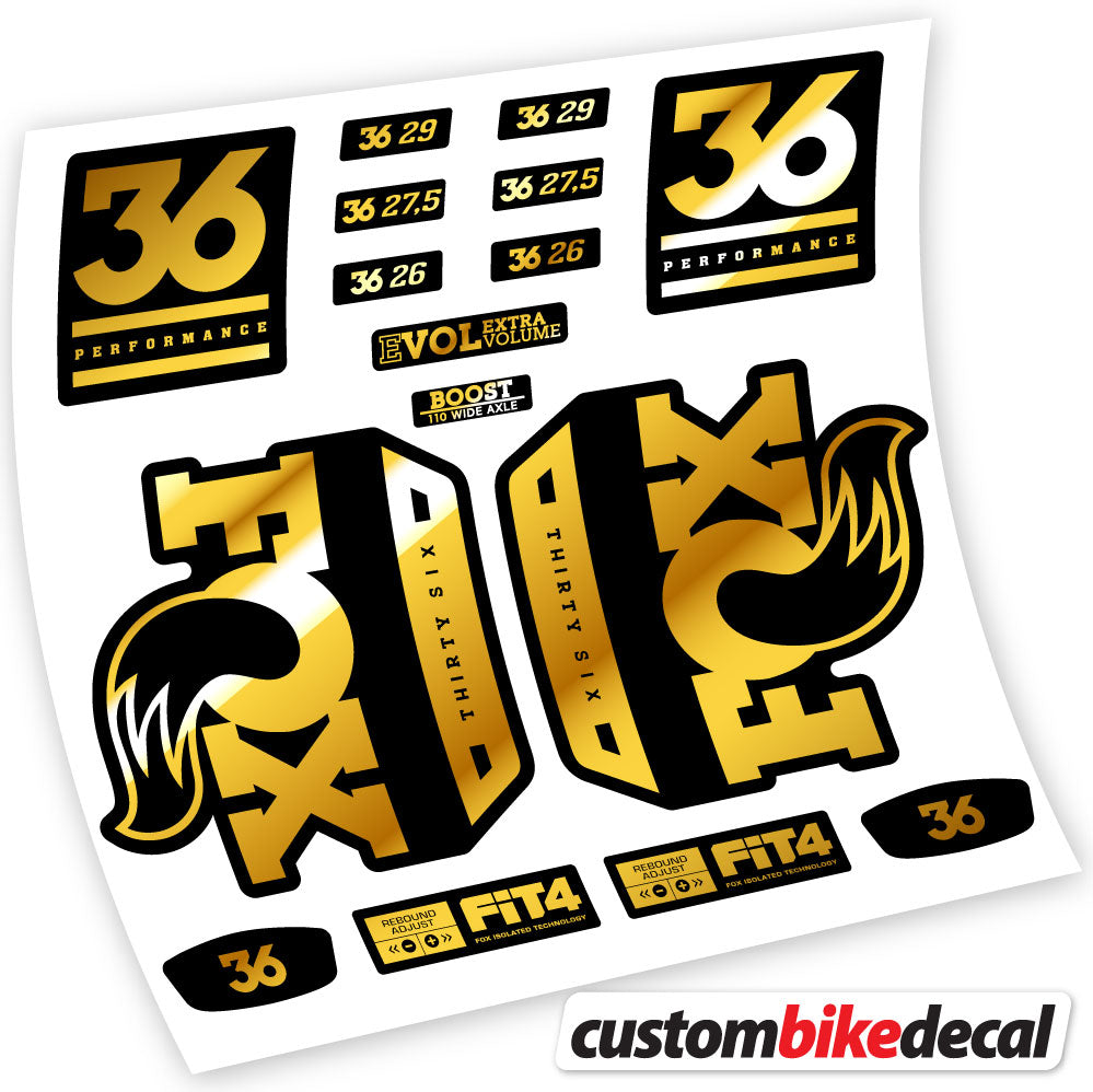 Stickers Vinyl with Fox 36 Performance 2018 2020 Durable Custom Stickers Autocollants fourche VTT
