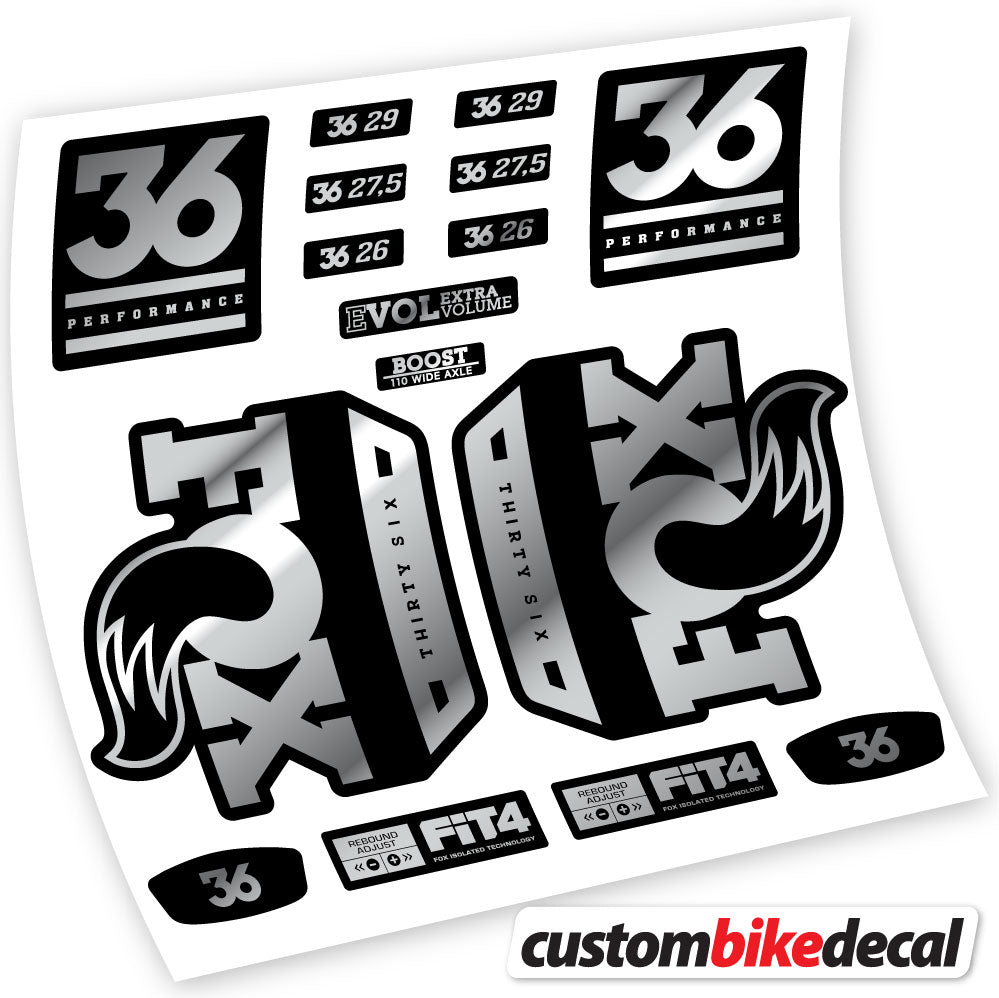Stickers Vinyl with Fox 36 Performance 2018 2020 Durable Custom Stickers Autocollants fourche VTT