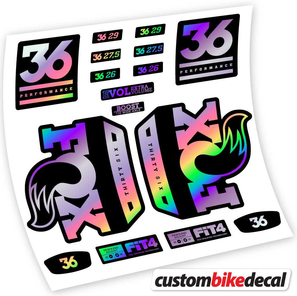Stickers Vinyl with Fox 36 Performance 2018 2020 Durable Custom Stickers Autocollants fourche VTT