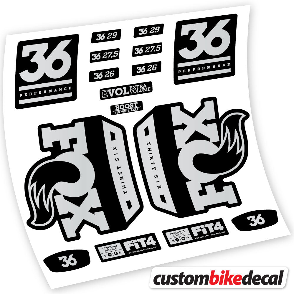 Stickers Vinyl with Fox 36 Performance 2018 2020 Durable Custom Stickers Autocollants fourche VTT