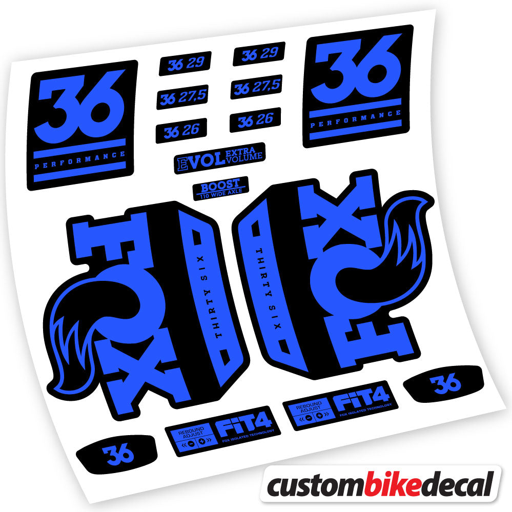 Stickers Vinyl with Fox 36 Performance 2018 2020 Durable Custom Stickers Autocollants fourche VTT