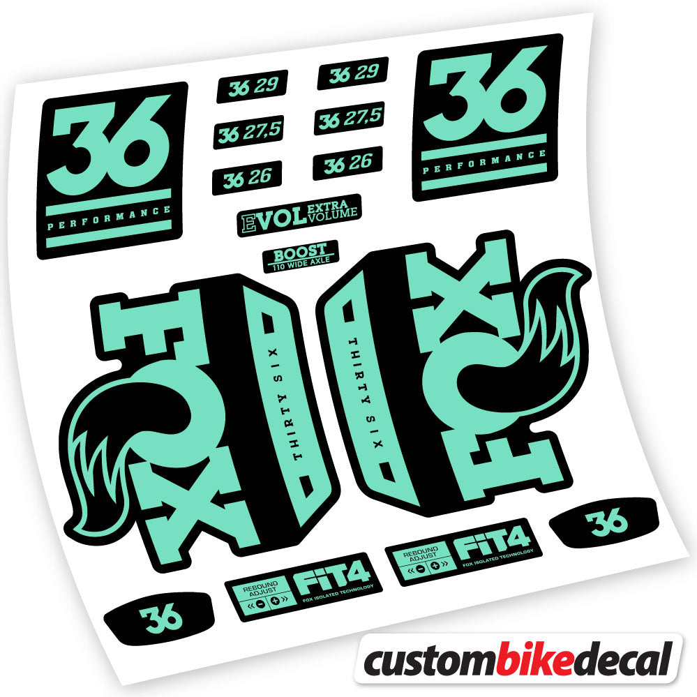 Stickers Vinyl with Fox 36 Performance 2018 2020 Durable Custom Stickers Autocollants fourche VTT