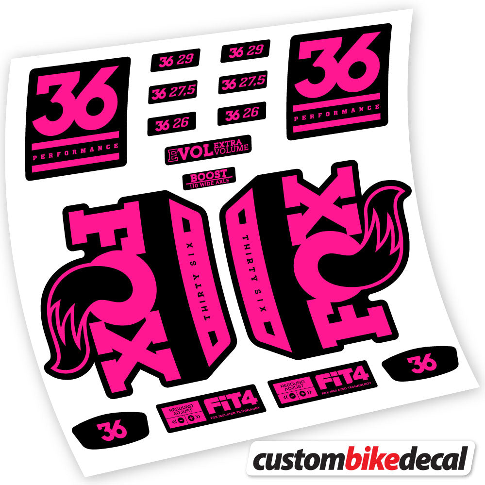 Stickers Vinyl with Fox 36 Performance 2018 2020 Durable Custom Stickers Autocollants fourche VTT