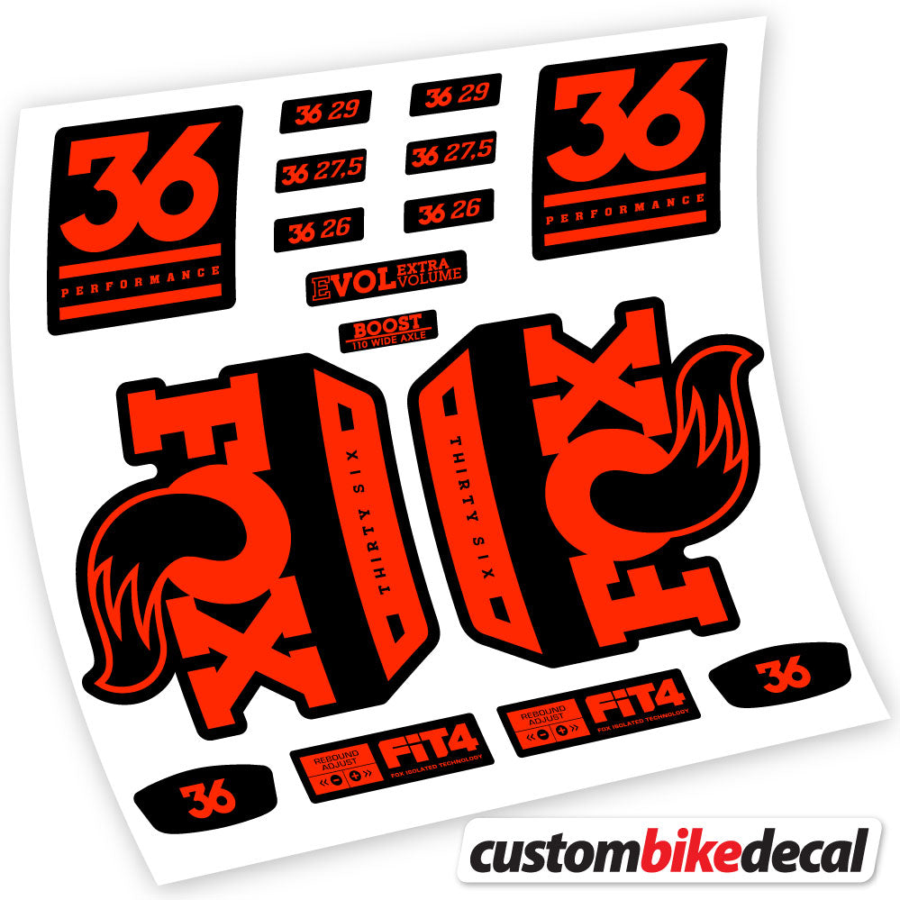 Stickers Vinyl with Fox 36 Performance 2018 2020 Durable Custom Stickers Autocollants fourche VTT