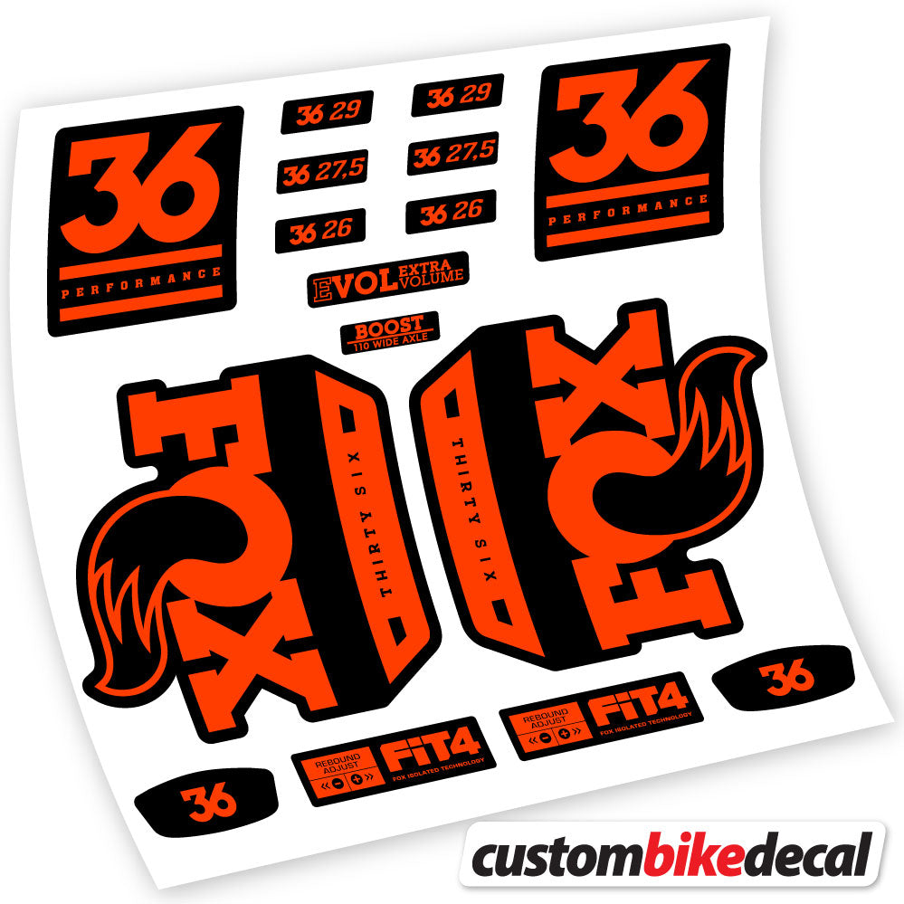 Stickers Vinyl with Fox 36 Performance 2018 2020 Durable Custom Stickers Autocollants fourche VTT