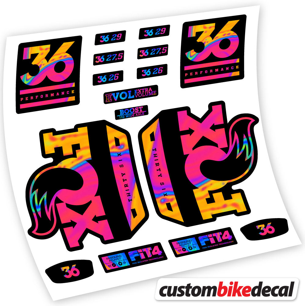 Stickers Vinyl with Fox 36 Performance 2018 2020 Durable Custom Stickers Autocollants fourche VTT