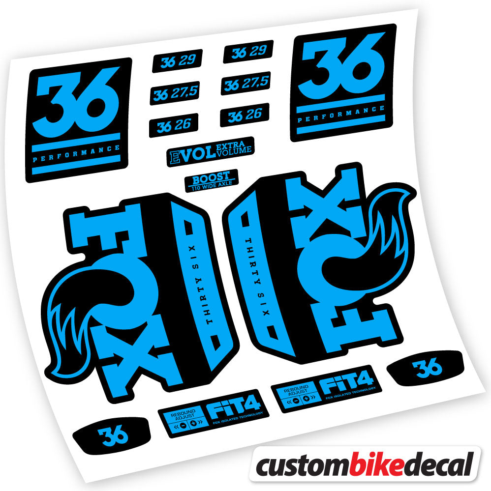 Stickers Vinyl with Fox 36 Performance 2018 2020 Durable Custom Stickers Autocollants fourche VTT