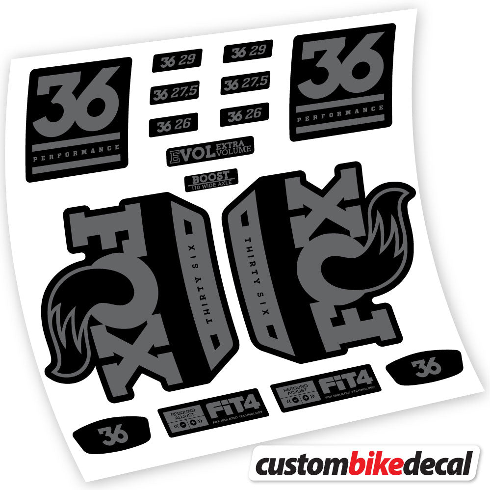 Stickers Vinyl with Fox 36 Performance 2018 2020 Durable Custom Stickers Autocollants fourche VTT