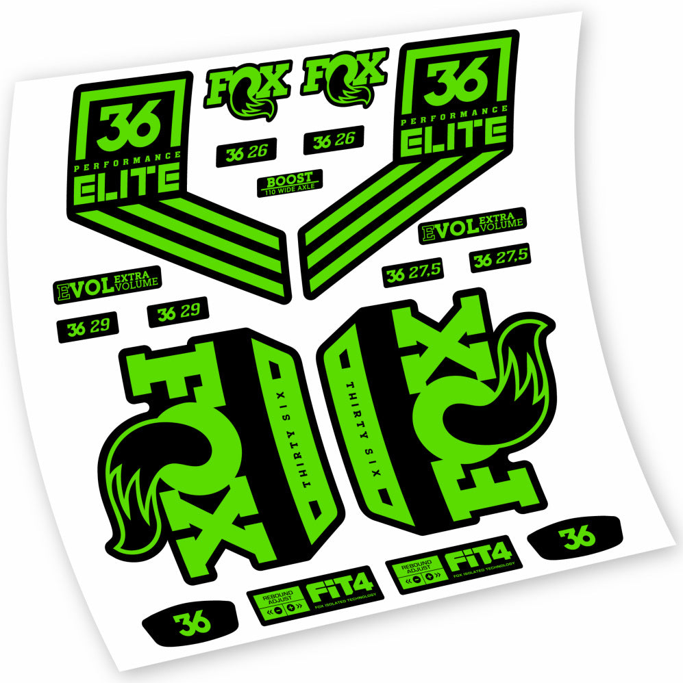 Stickers Fox 36 Performance Elite 2018 compatibles Autocollants fourche VTT 29"