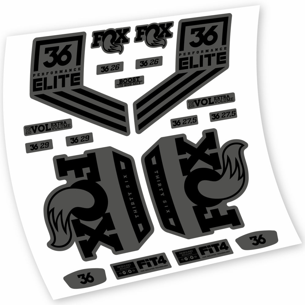 Stickers Fox 36 Performance Elite 2018 compatibles Autocollants fourche VTT 29"