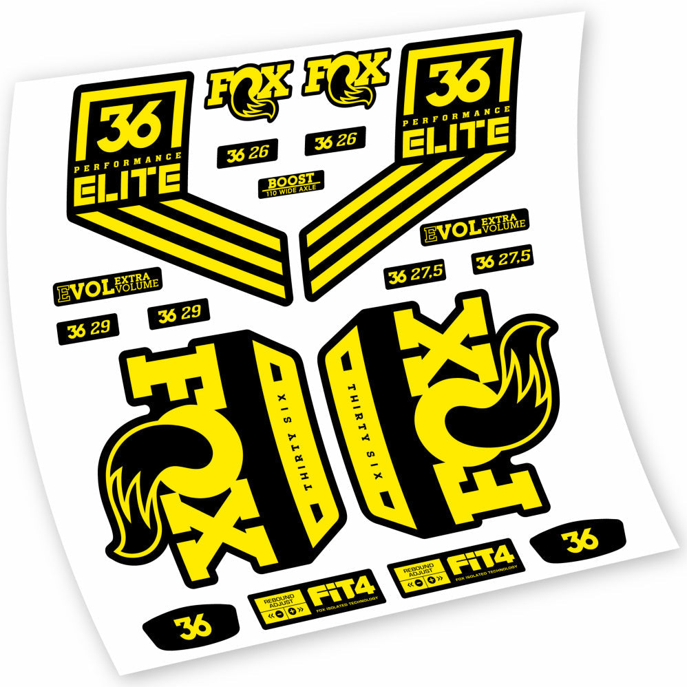 Stickers Fox 36 Performance Elite 2018 compatibles Autocollants fourche VTT 29"