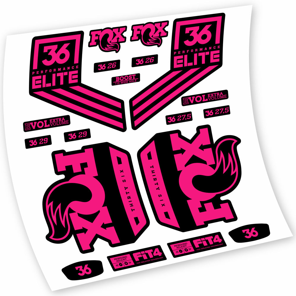 Stickers Fox 36 Performance Elite 2018 compatibles Autocollants fourche VTT 29"