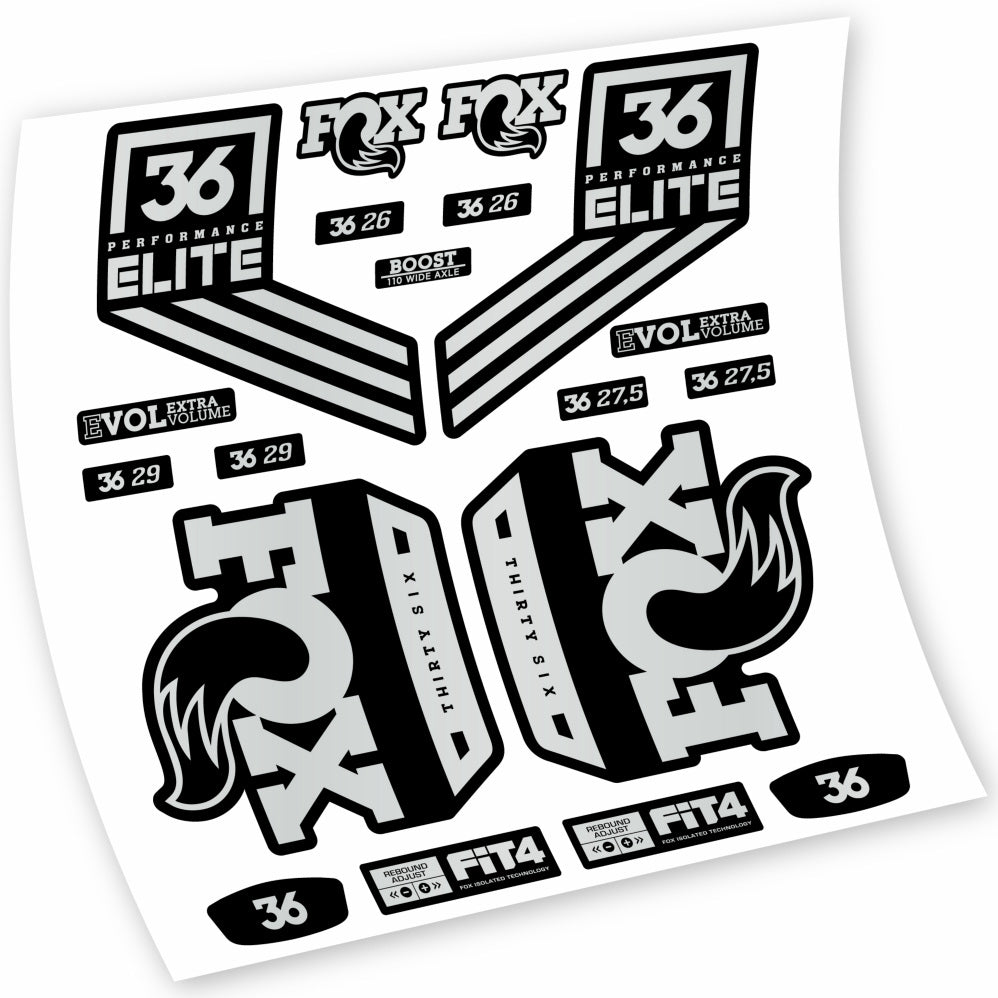 Stickers Fox 36 Performance Elite 2018 compatibles Autocollants fourche VTT 29"