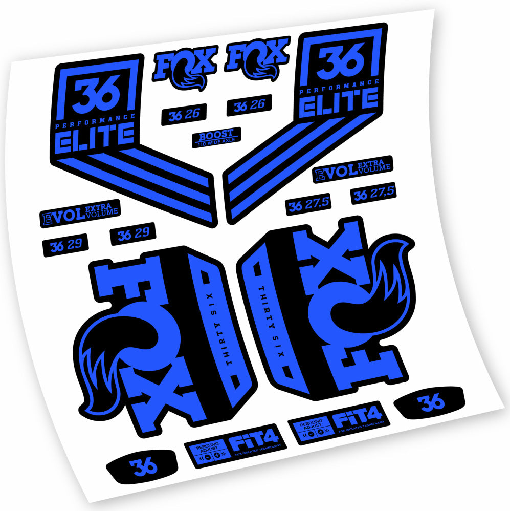 Stickers Fox 36 Performance Elite 2018 compatibles Autocollants fourche VTT 29"