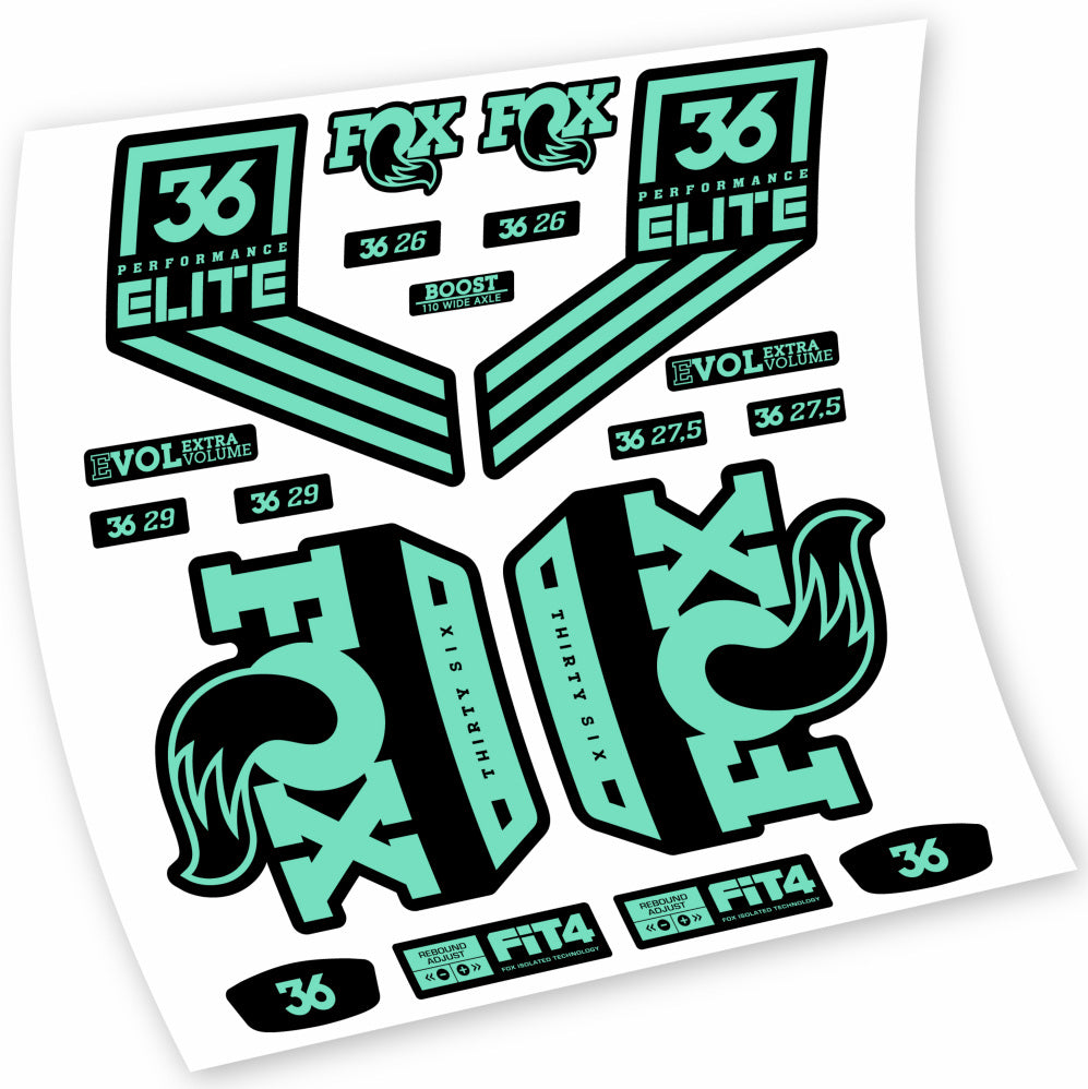 Stickers Fox 36 Performance Elite 2018 compatibles Autocollants fourche VTT 29"