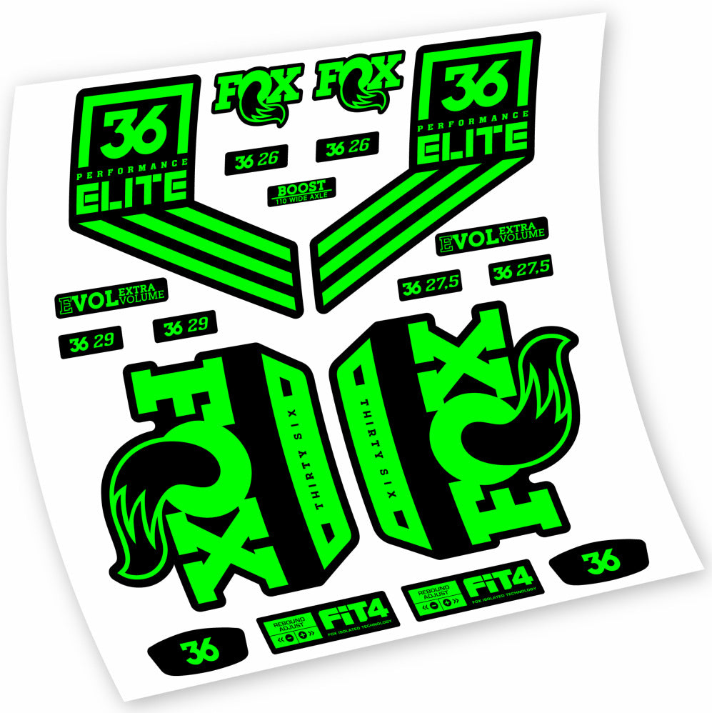 Stickers Fox 36 Performance Elite 2018 compatibles Autocollants fourche VTT 29"