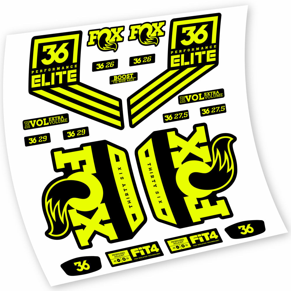 Stickers Fox 36 Performance Elite 2018 compatibles Autocollants fourche VTT 29"