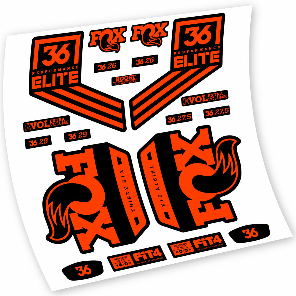 Stickers Fox 36 Performance Elite 2018 compatibles Autocollants fourche VTT 29"